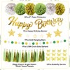 Sage Green Birthday Party Decorations for Women Girls,Olive Green Gold