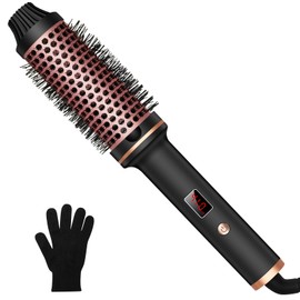 1 1/2 Inch Thermal Brush for Women, Hair Curling Heated Round Fast Heating, Hot Round Double Voltage for Travel for Hair Straightening Curling Volumize, Ceramic Tourmaline Technology