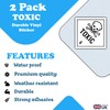 Toxic Hazard Chemical Label - 6 Toxic Substance - Vinyl