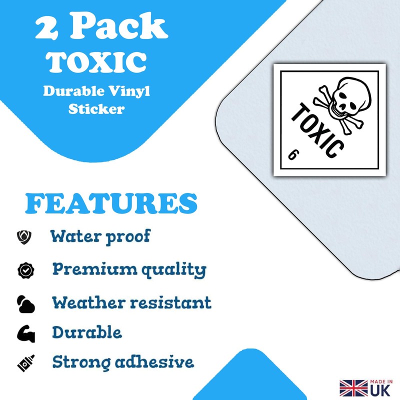 Toxic Hazard Chemical Label - 6 Toxic Substance - Vinyl