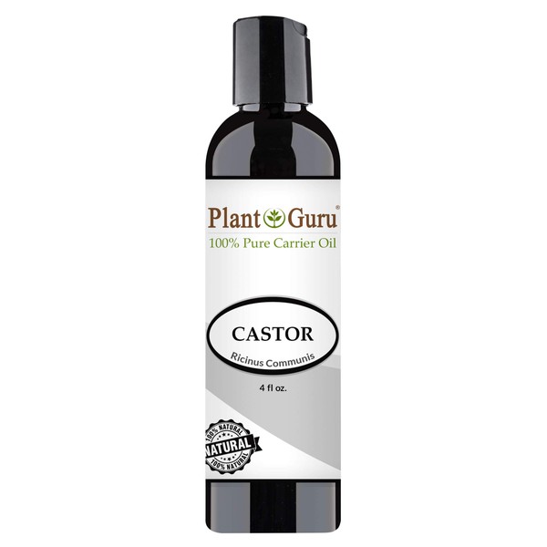 Castor Oil 4 oz Cold Pressed 100% Pure Natural Carrier - Skin, Face, Body, Eyebrows, Eyelashes, and Hair Growth Moisturizer, Hexane-Free. Great for DYI Creams, Lotions, Scalp Treatments, and Lip Balms