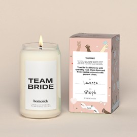 Homesick Team Bride Scented Jar Candle, 13.75-Ounce, Soy Wax, 60-80 Hours Burn Time