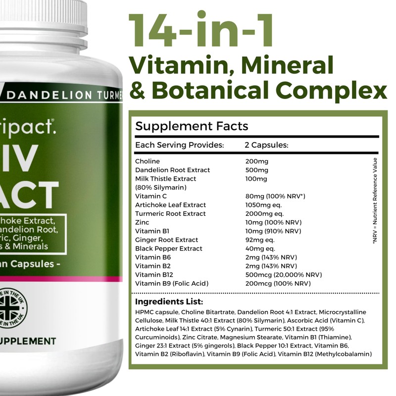nutripact Milk Thistle 14-in-1 Liver Support Complex C 7986mg per