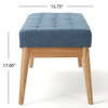 Anglo Air Force Blue Fabric Bench