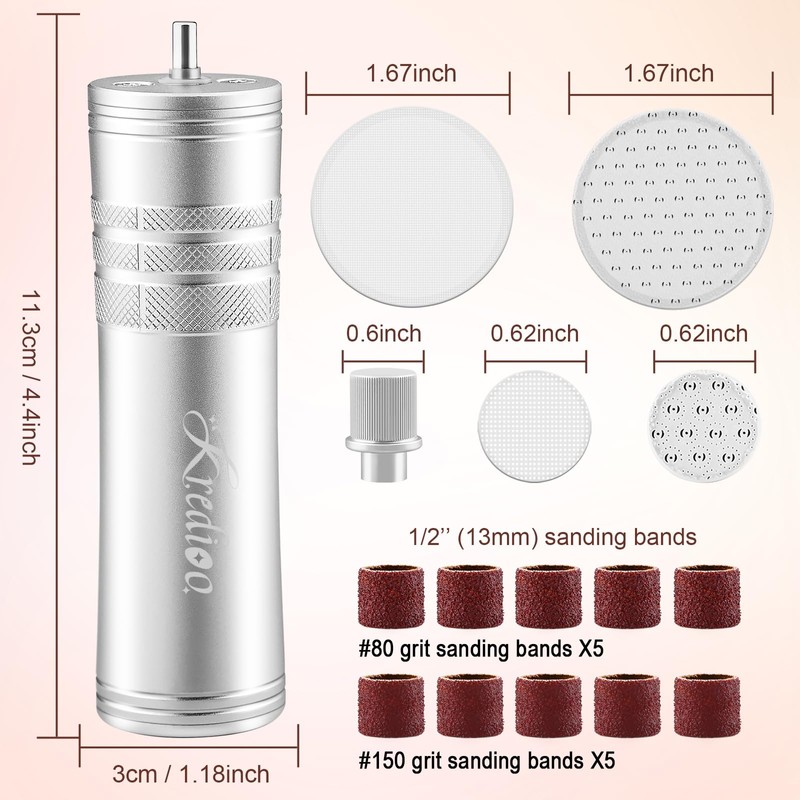 Kredioo Electric Foot Callus Remover 5 in 1 Glass Nail