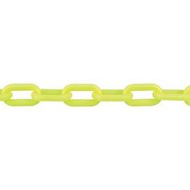 トラスコ中山(TRUSCO) プラチェーン 蛍光イエロー 8mm×6m 短尺タイプのプラスチックチェーン 別売のチェーンジョイントを用いることで延長も可能 TPCB8-6LY