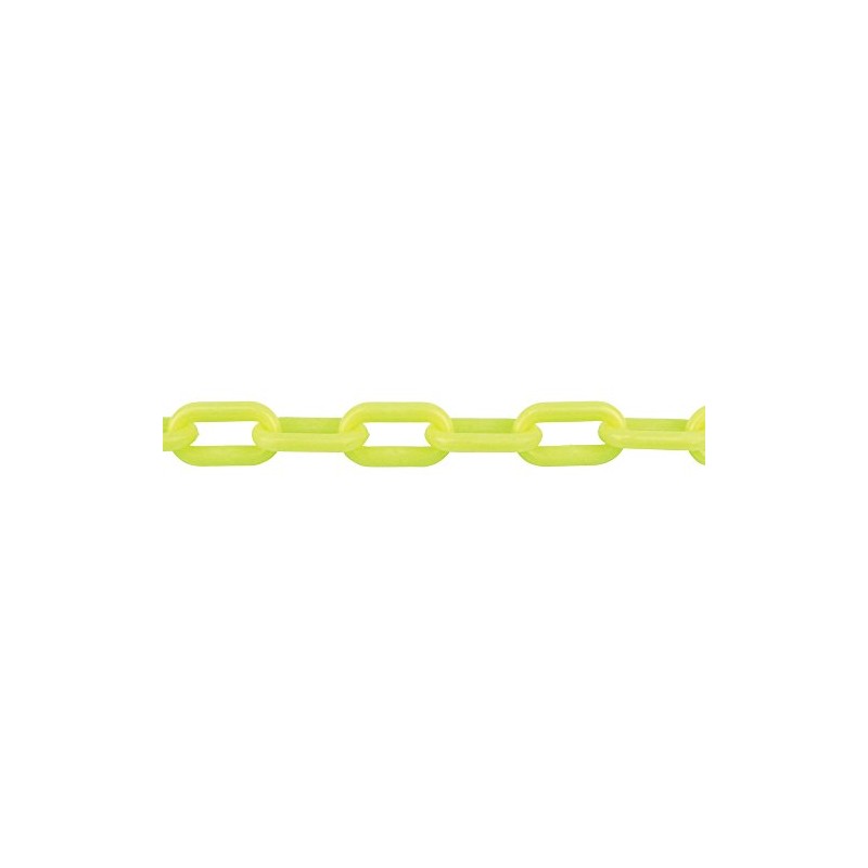 トラスコ中山(TRUSCO) プラチェーン 蛍光イエロー 8mm×6m 短尺タイプのプラスチックチェーン 別売のチェーンジョイントを用いることで延長も可能 TPCB8-6LY