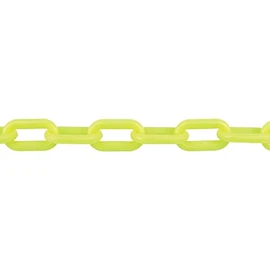 トラスコ中山(TRUSCO) プラチェーン 蛍光イエロー 8mm×6m 短尺タイプのプラスチックチェーン 別売のチェーンジョイントを用いることで延長も可能 TPCB8-6LY