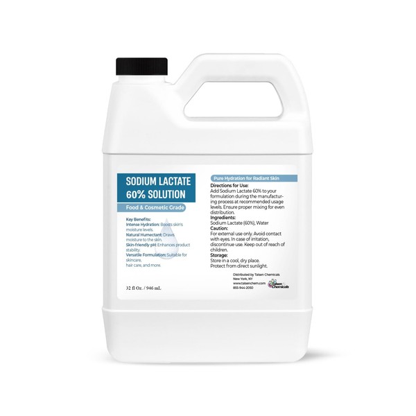 Talsen Chemicals Sodium Lactate 60% (32 Ounce / 946 mL),