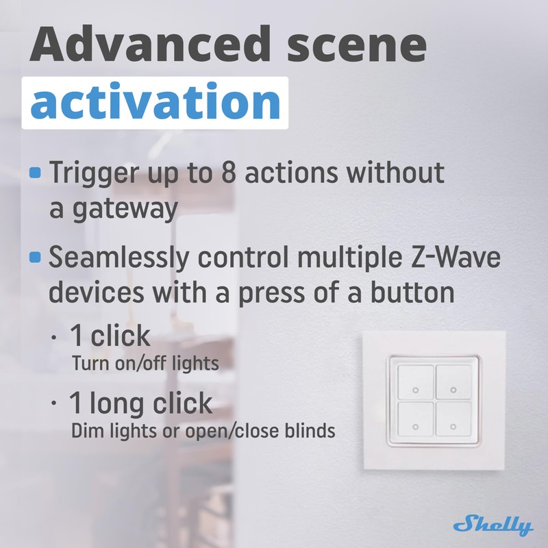 Shelly Wave i4 DC US LR | Z-Wave Long Range