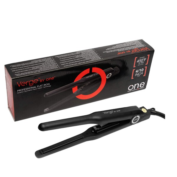 One Styling Professional Hair Straightener with 3D Floating Ceramic Plates Flat Iron Dual Voltage 20s Heat-Up Temperature Control Silky Smooth Hair Styling Irons Fits All Types Hair (4/10 inch)