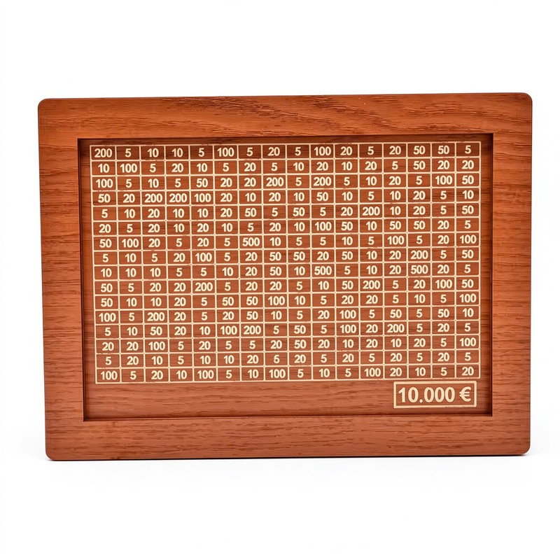 Wooden Money Saving Box for Personal Savings Goals – Reusable