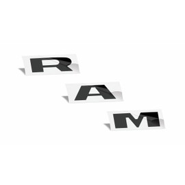 Reflective Concepts RAM Grille Emblem Overlay Decal 2019-2024 Ram 1500, NOT for Classic or TRX (Color: Gloss Black)