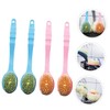 PACKOVE 4pcs Long Handle Scrubber Double Sided Exfoliating Bath Accessories