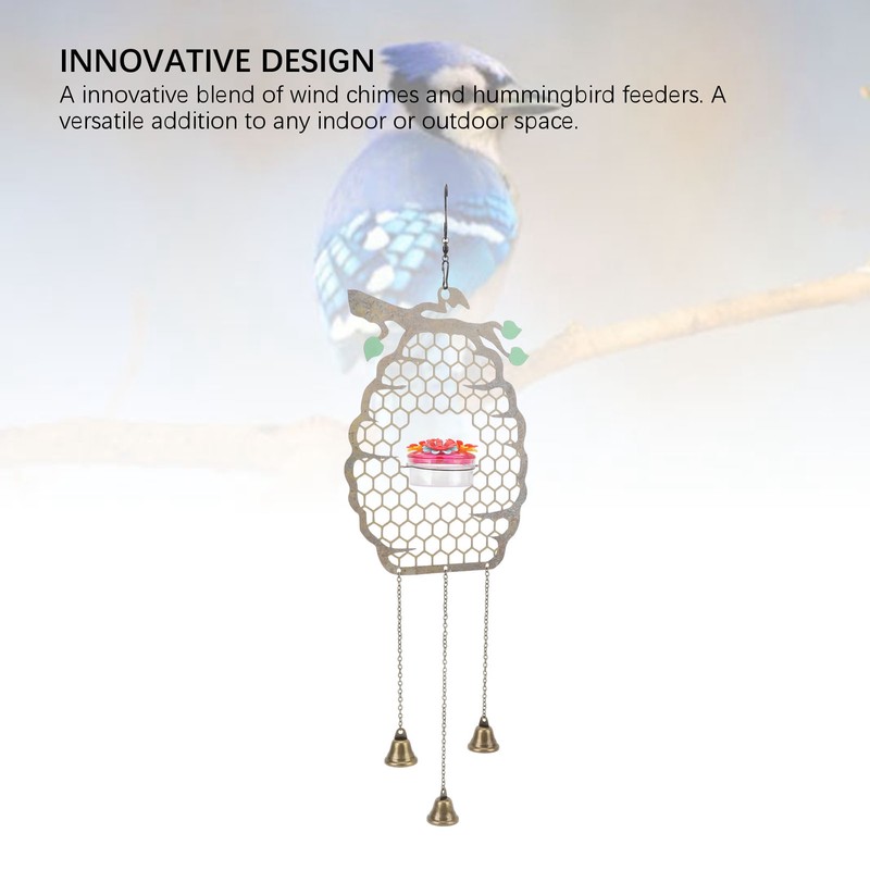 Hummingbird Feeders Innovative Hanging Beehive Wind Chimes Hummingbird Feeder for
