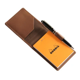 Jamale Genuine Leather Rodia Cover Memo Pad No.11 a7 Tochigi Leather, Vertical Type, Made in Japan: Light Brown