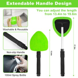 Viewsun Windshield Cleaner Tool, 17Pcs Car Interior Cleaning Kit, Detailing Kit Interior Cleaner, Car Detailing Brushes, Cleaning Gel, Inside Cleaning Supplies Accessories for Trucks, SUVs, RVs Window