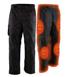 Nexgen Heat MPM5715SET Men Black Winter Thermal Heated Pants for Ski and Riding w/Rechargable Battery Pack - 2X-Large