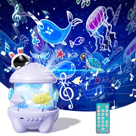 Planetarium Skirfy Toy for Home Use, Indoor Planetarium, 24 Projection Films, Night Light, Remote Control, Nursing Light, 50 Tunes Music, 5 Light Modes, Adjustable Volume, 60 Minutes Timer, 360 Degree