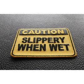 Ivamis Caution Slippery When Wet Patch- 3x2.25 inch - P3701