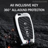 SANRILY Carbon Fiber Pattern 4 Button Smart Key Fob Cover