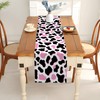 Pudodo Pink Cow Table Runner Cowgirl Themed Birthday Party Western