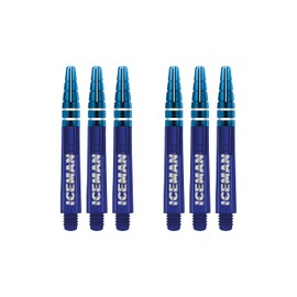RED DRAGON Gerwyn Price Nitrotech Blue with a Blue Top Intermediate Dart Shafts - 2 sets per pack (6 shafts in total)