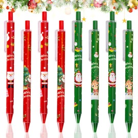 XLZJYIJ Pack of 24 Christmas Ballpoint Pens, Gel Pens Christmas, Christmas Retractable Gel Ink Pens, 0.5 mm Ballpoint Pen, for Students, Children, Christmas Party Gifts