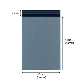 10 x 14 Packaging Bags (All Other Size Available) Large Shipping Bags, Mail Postal Bags, Plastic Bags, Postage Bags for Clothes, Self Seal & Temper Proof Mailing Bags - Grey (Pack of 10)