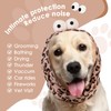 SAWMONG Dog Calming Hoodie,No Shake Ear Wraps for Anxiety Relief,Ear