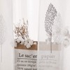 Miulee Sheer voile floral embroidery curtains with eyelets, transparent1