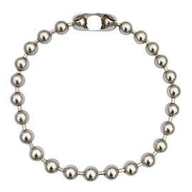 DragonWeave 13mm Extra Large Silver Steel Ball Chain Mens Necklace with Durable Protective Finish - 18 inches