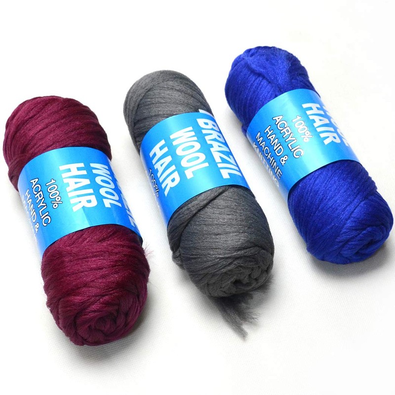 BLUPLE Brazilian Wool Hair 1 Roll Wine Red 99J Acrylic