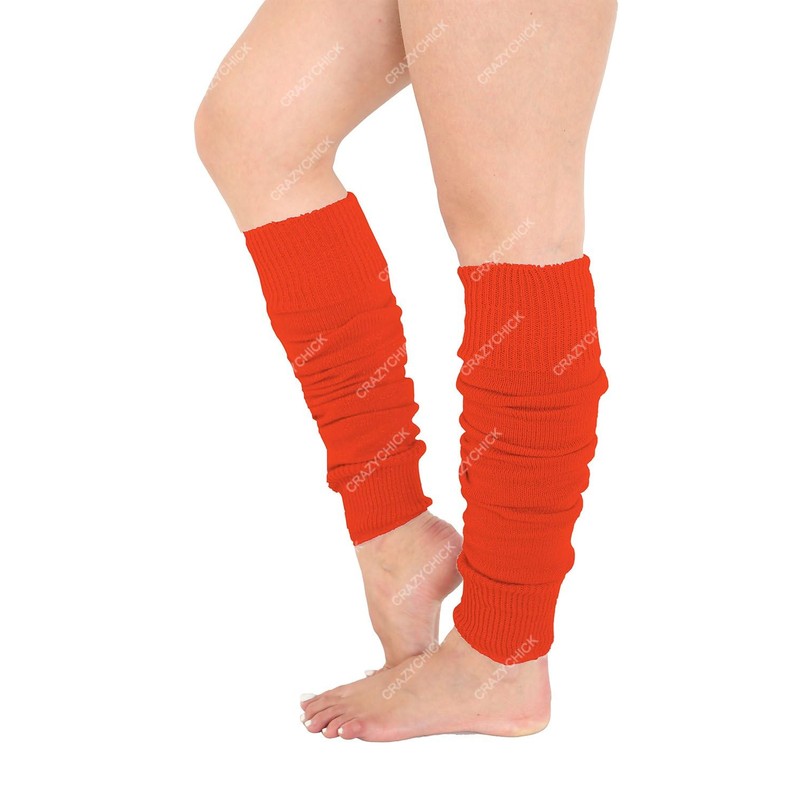 Crazy Chick Bright Neon 80s Dance Ankle Leg Warmers Fancy