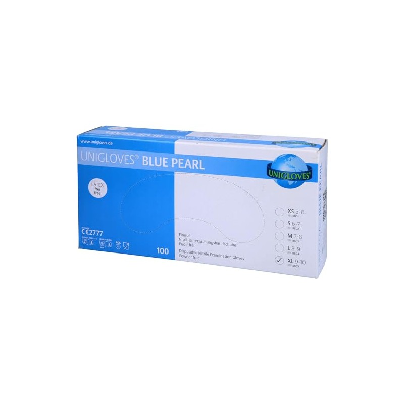Disposable Nitrile Gloves XL Blue Pack of 100