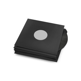 20PCS 12in Black Paper & Poly Lined Record Inner Sleeves for LP Vinyl Records, 110gsm Paper 33 RPM Record Sleeves, Anti Static Record Storage Album Covers LP Vinyl Jacket Covers