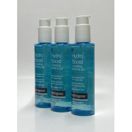 Neutrogena Hydro Boost Hydrating Hyaluronic Acid Cleansing Gel, 6 oz ( Lot of 3)