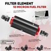 JINGTAO88 inline fuel filter 100 microns, effectively filters gasoline, diesel,