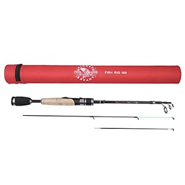 RIGGED & READY TRAVEL FISHING Fish Rig Tele Super-Light. Compact Spin-Bait Super-Light Telescopic 180 & 160cm Rod Lengths + 2 Tips. Cast Weights 0-15, 10-30gâ¦