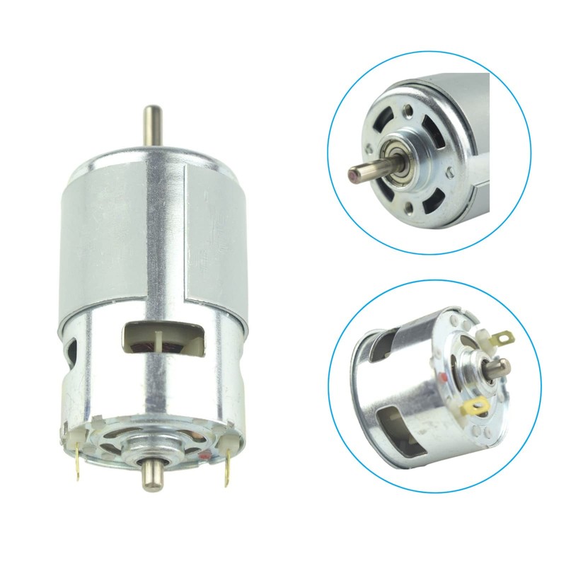 CONQUERALL 775 DC Motor 12V/24V 14500-29000RPM Double Ball Bearing High