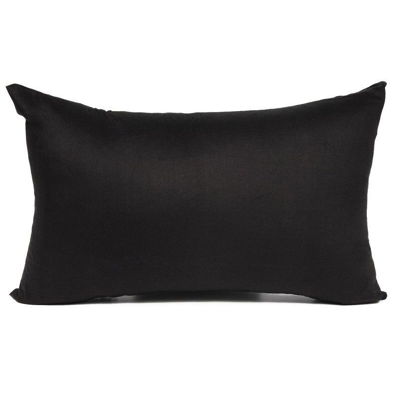 WOLTU Pillowcases Cotton Cushion Covers for Bedroom Sofa Pair Black