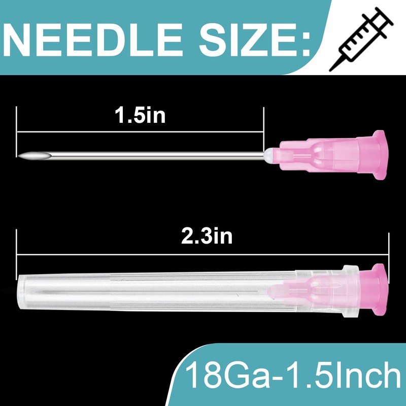 20 Pack 10ml Syringes with Needle-18Ga 1.5Inch Needle with Luer