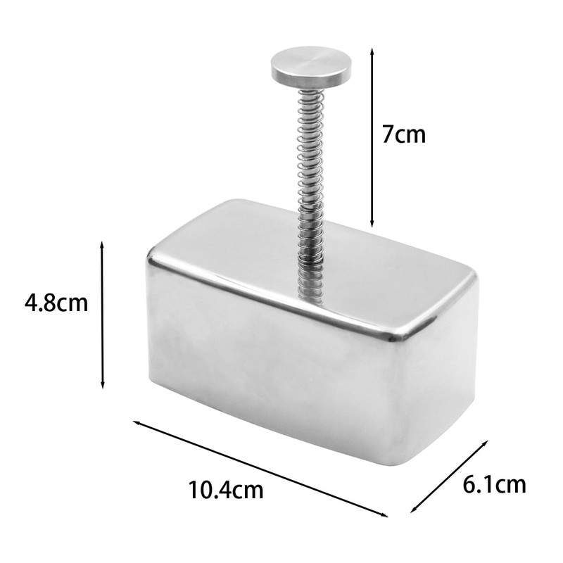 ZONADAH Sushi Mold Rectangular Rice Ball Mould Stainless Steel Sushi