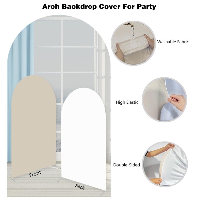 Iydamc Baby Boy Elephant Arched Backdrop Cover for Birthday Party