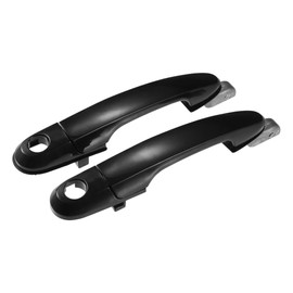 A ABSOPRO Front Left Right Car Door Handle Exterior Door Handles for Hyundai Tucson 2005-2009 Plastic Black 1 Pair