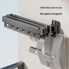 Metal Foldable Clothes Drying Rack with Double Suction Cups, No-Drill