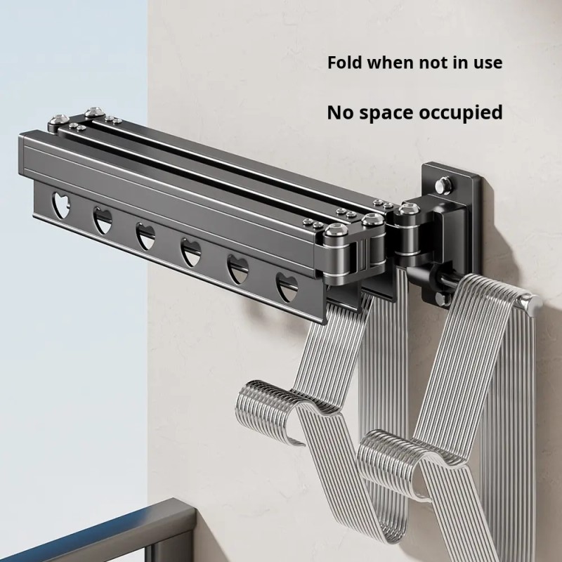 Metal Foldable Clothes Drying Rack with Double Suction Cups, No-Drill