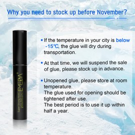 EMEDA Professional Latex Free Eyelash Glue Super Strong Hold False Eyelash Glue Waterproof Lash Glue Best Strip Eyelash Adhesive Black Lashes Glue Eyes Lash Adhesive 5ml 0.17oz