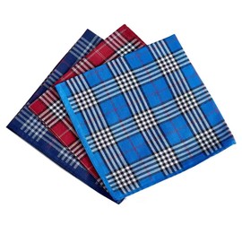 RDS HANKYTEX Men's Handkerchiefs 100% Cotton Checker Pattern 6 Pieces …