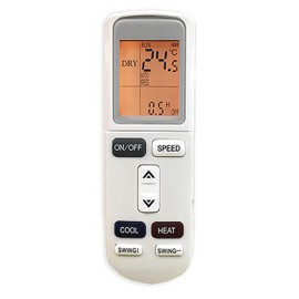 Wellclima YKR-L/101E Remote Control for Air Conditioning Replaces YKR-L/102E YKR-HL/101E Compatible with Same Models of AUX Aufit Airton Baxi BeSat Electrolux Family Ferroli Hyundai etc.